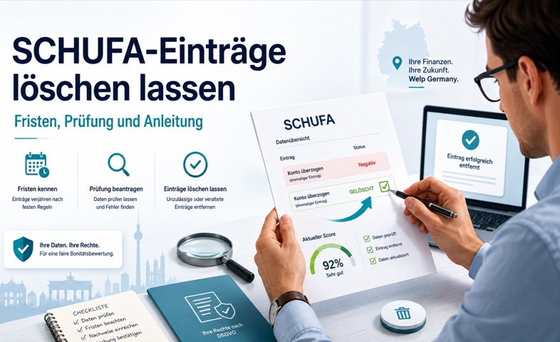SCHUFA-Einträge löschen lassen: Fristen & Antrag